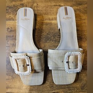 Sam Edelman Deacon Bead Sandals Slides  in Cuoio Women's Size 8.5M US 39 EU NEW